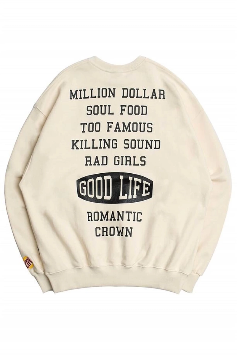 Unisex Ekru Bts Good Life Sweatshirt Ekru