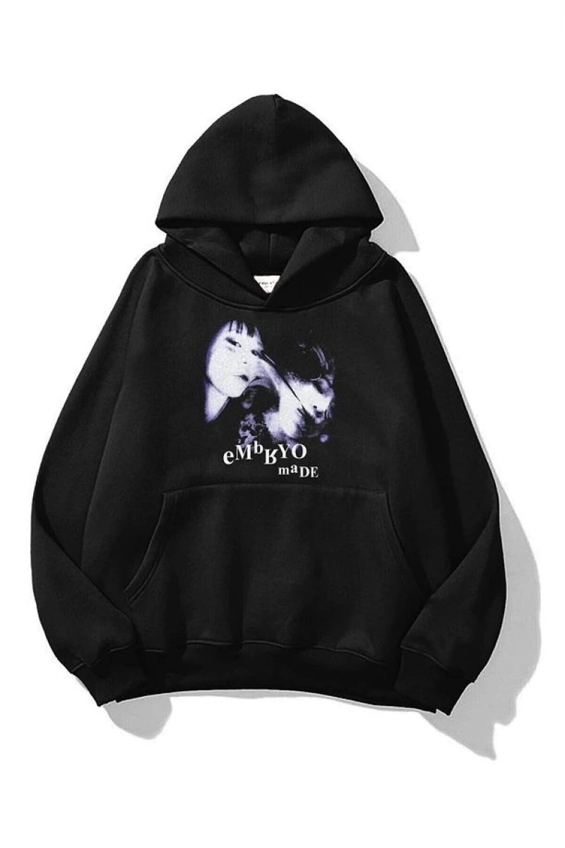 Unisex Embryo By Sweatshirt Hoodie Siyah