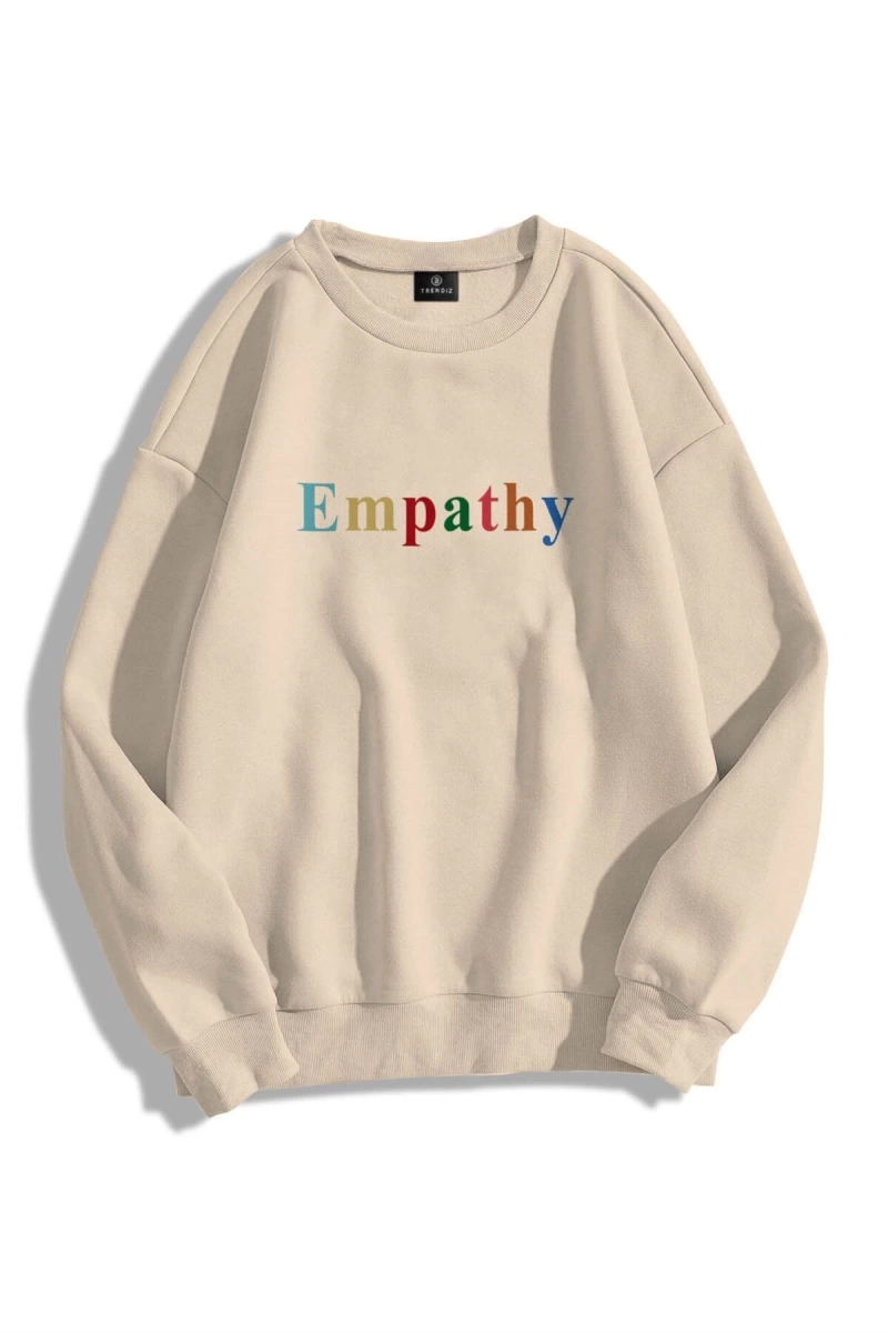 Unisex Empathy Bisiklet Yaka Sweatshirt