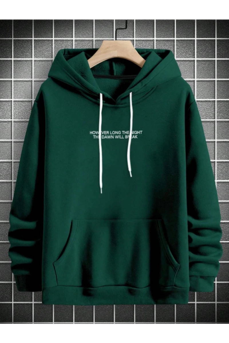 Unisex Erkek/Kadın BREAK Özel Renkli Baskılı Oversize Kapüşonlu Sweatshirt