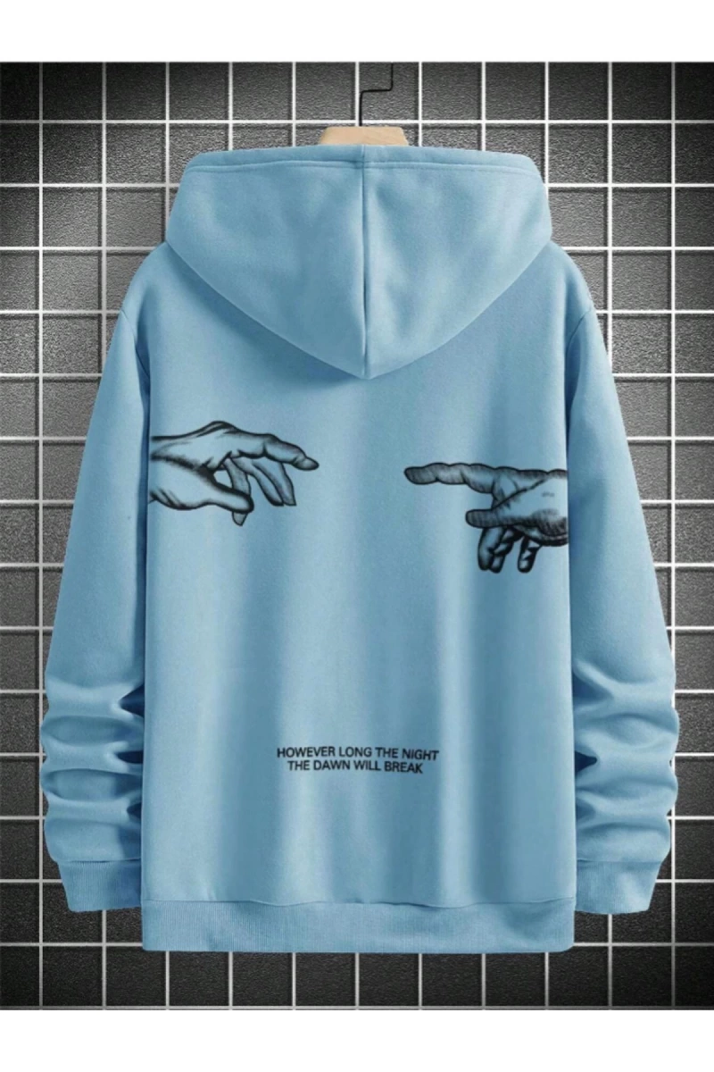 Unisex Erkek/Kadın BREAK Özel Renkli Baskılı Oversize Kapüşonlu Sweatshirt