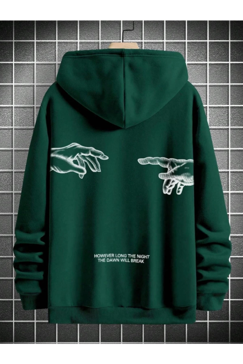 Unisex Erkek/Kadın BREAK Özel Renkli Baskılı Oversize Kapüşonlu Sweatshirt
