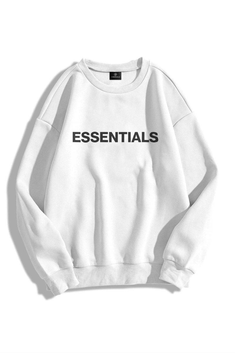 Unisex Essentials Bisiklet Yaka Sweatshirt