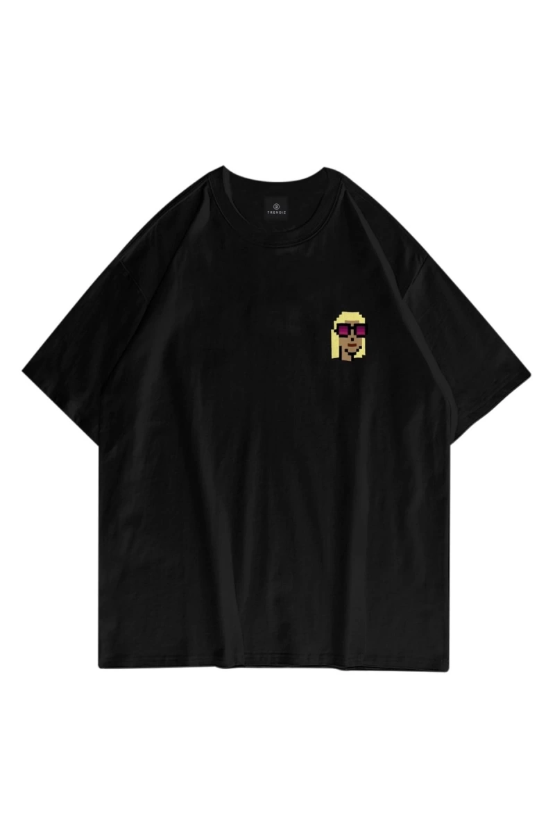 Unisex Fashionista Siyah Tshirt