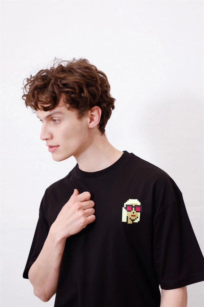 Unisex Fashionista Siyah Tshirt
