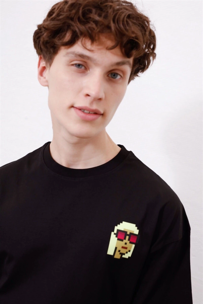 Unisex Fashionista Siyah Tshirt