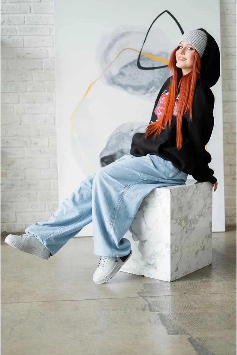 Unisex Feel Me Sweatshirt Hoodie Siyah
