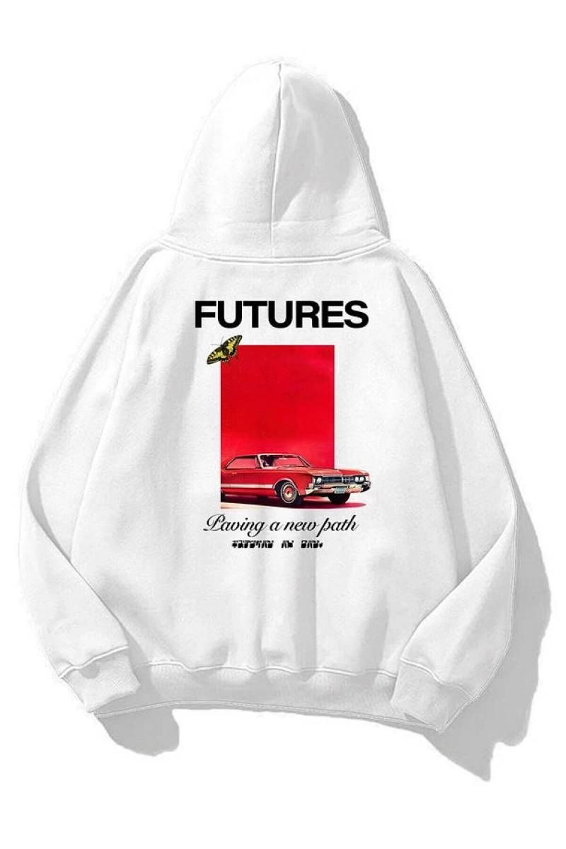 Unisex Futures Sweatshirt Beyaz