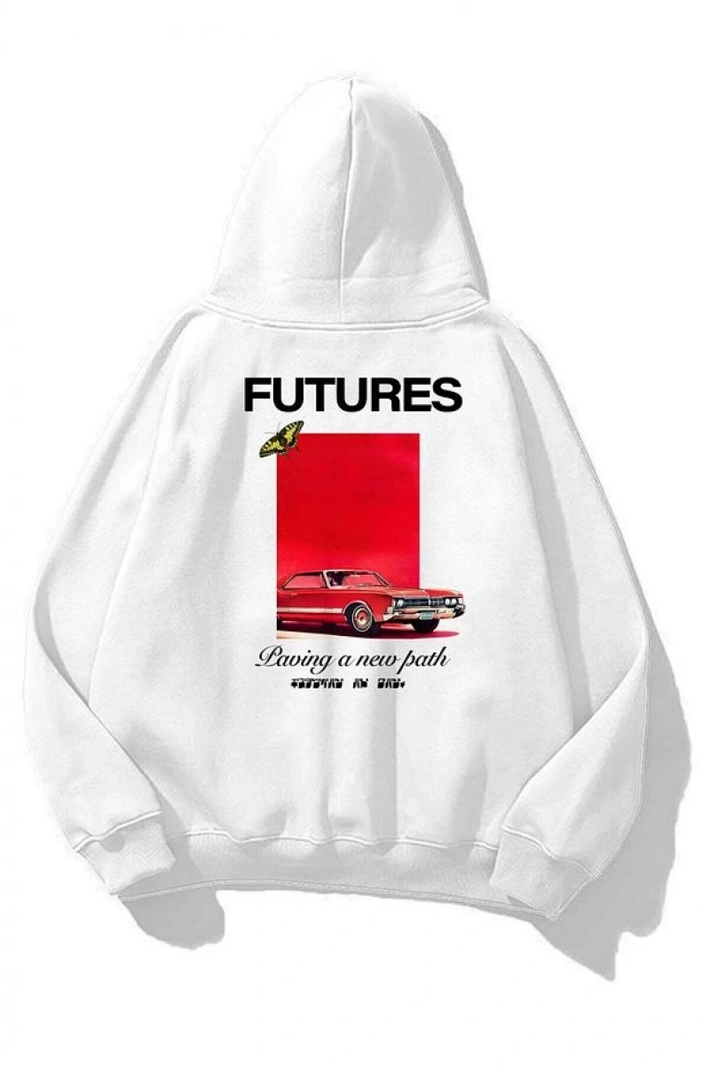 Unisex Futures Sweatshirt Beyaz