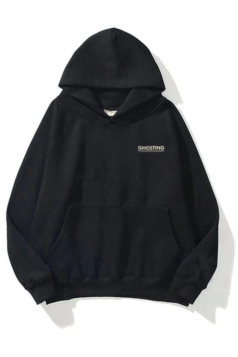 Unisex Ghosting Siyah Sweatshirt