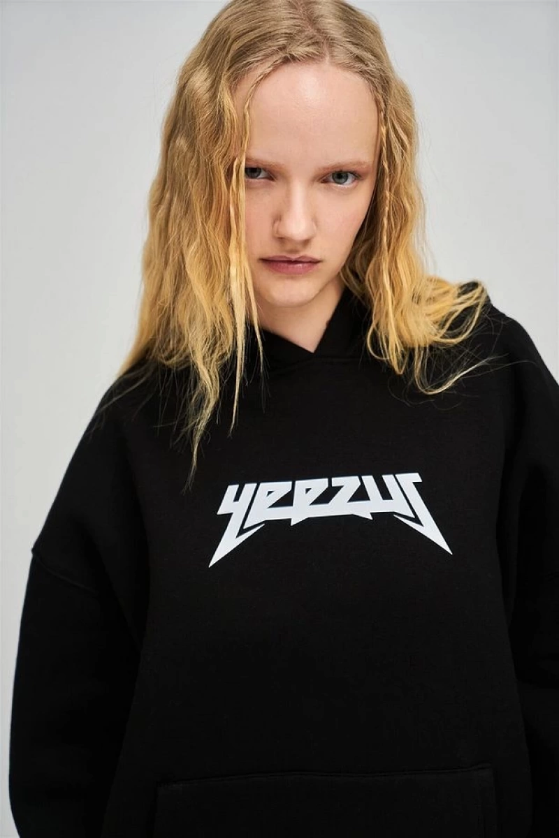 Unisex God Wants You Yeezus Siyah Sweatshirt Siyah