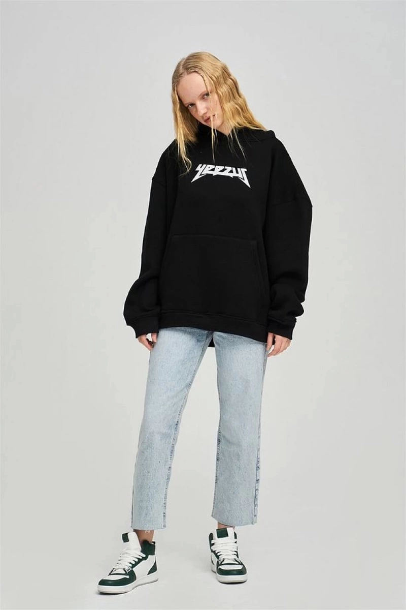 Unisex God Wants You Yeezus Siyah Sweatshirt Siyah