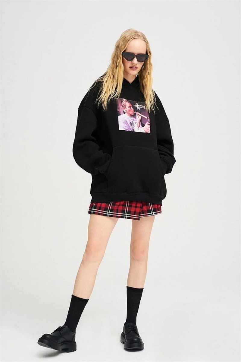 Unisex Hannah Montana Sweatshirt Hoodie Siyah
