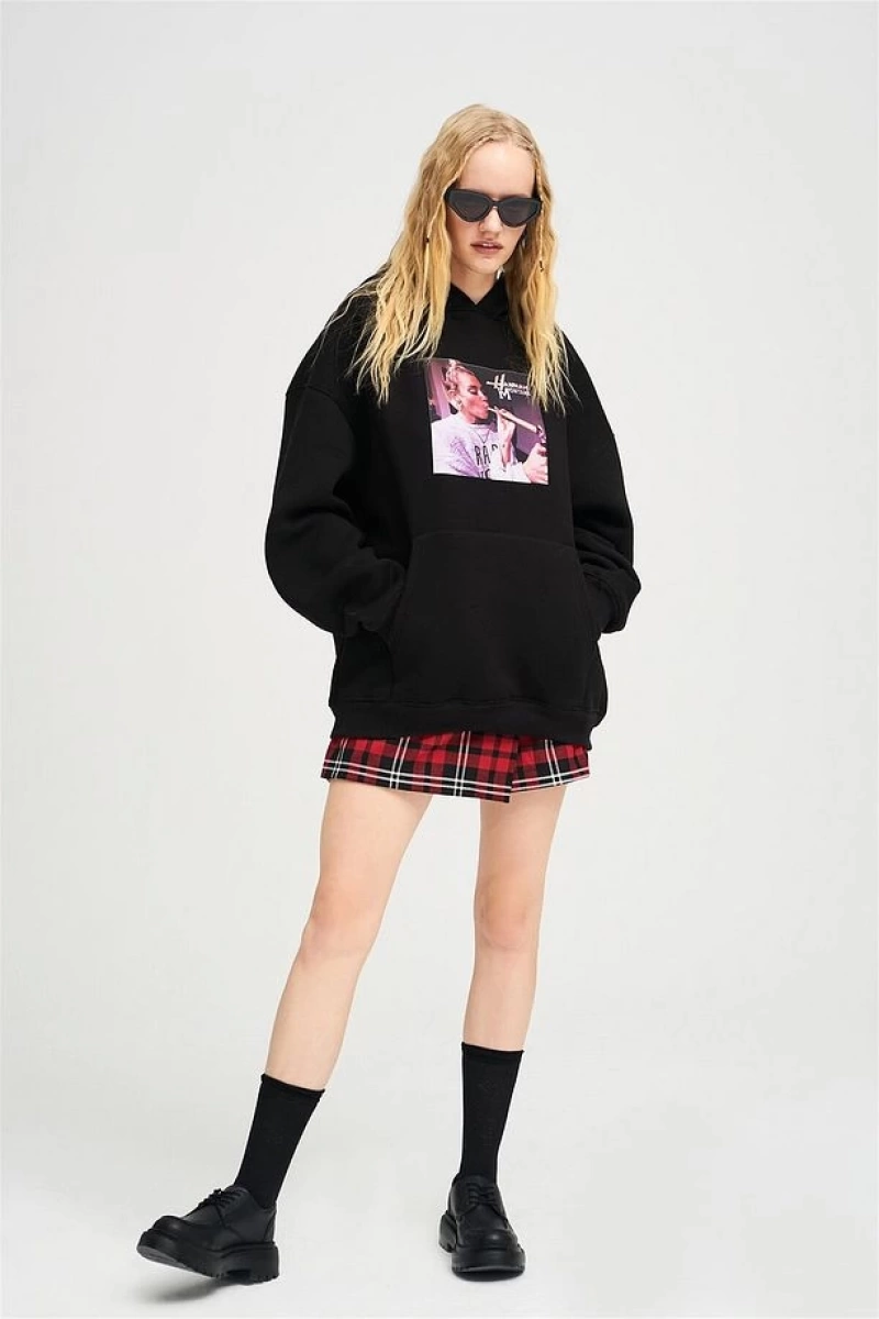 Unisex Hannah Montana Sweatshirt Hoodie Siyah