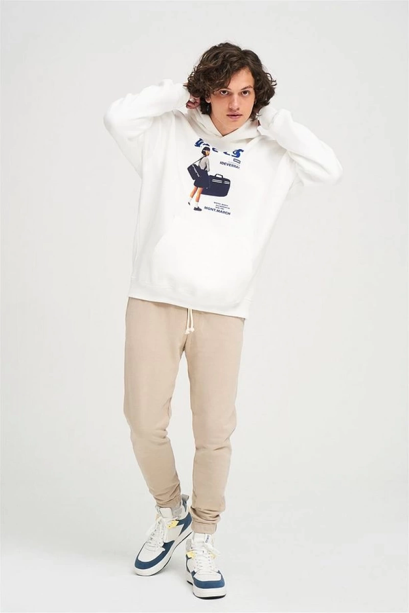 Unisex Harajuku Girl Beyaz Sweatshirt Beyaz