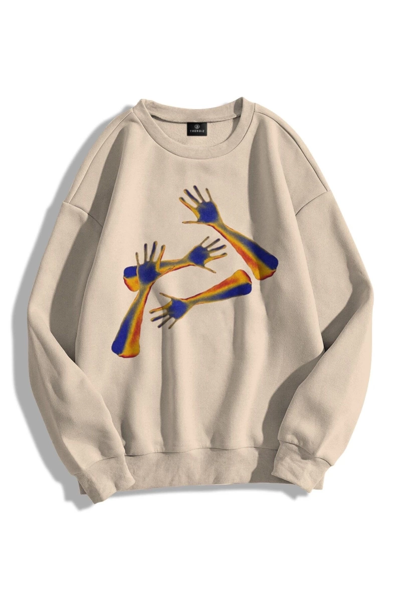 Unisex Heatmaps Arms Bisiklet Yaka Sweatshirt