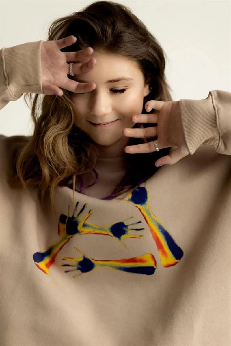 Unisex Heatmaps Arms Bisiklet Yaka Sweatshirt Gri