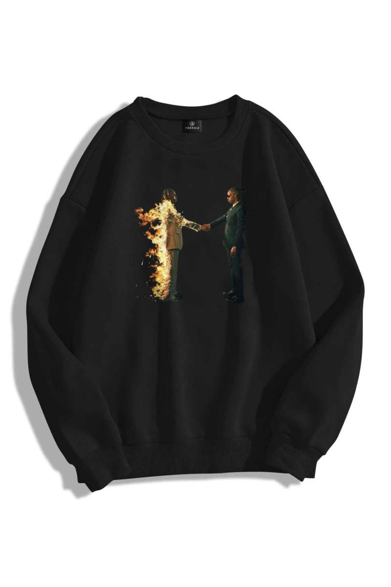 Unisex Heroes & Vıllaıns Bisiklet Yaka Sweatshirt