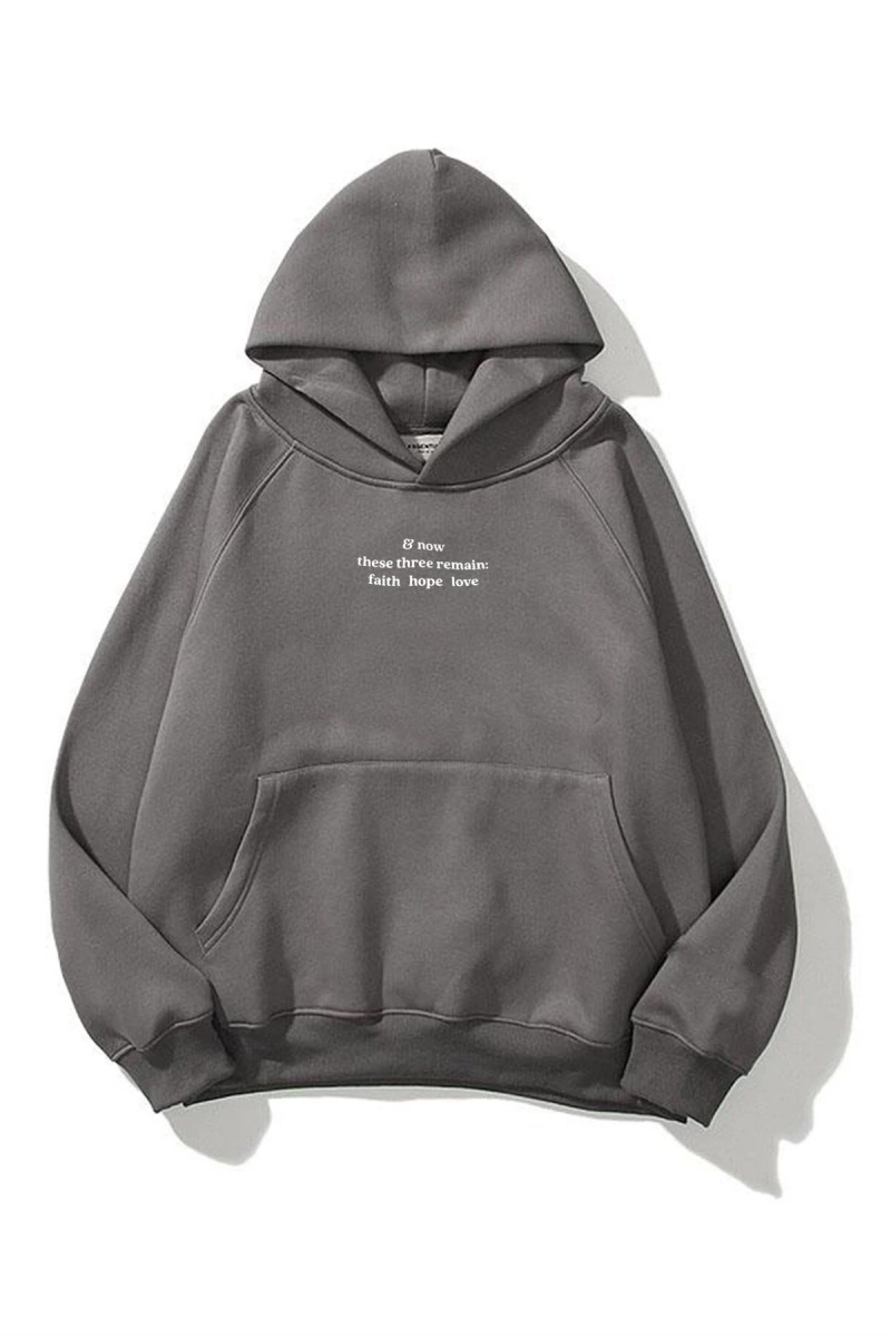 Unisex Hope Love Antrasit Sweatshirt