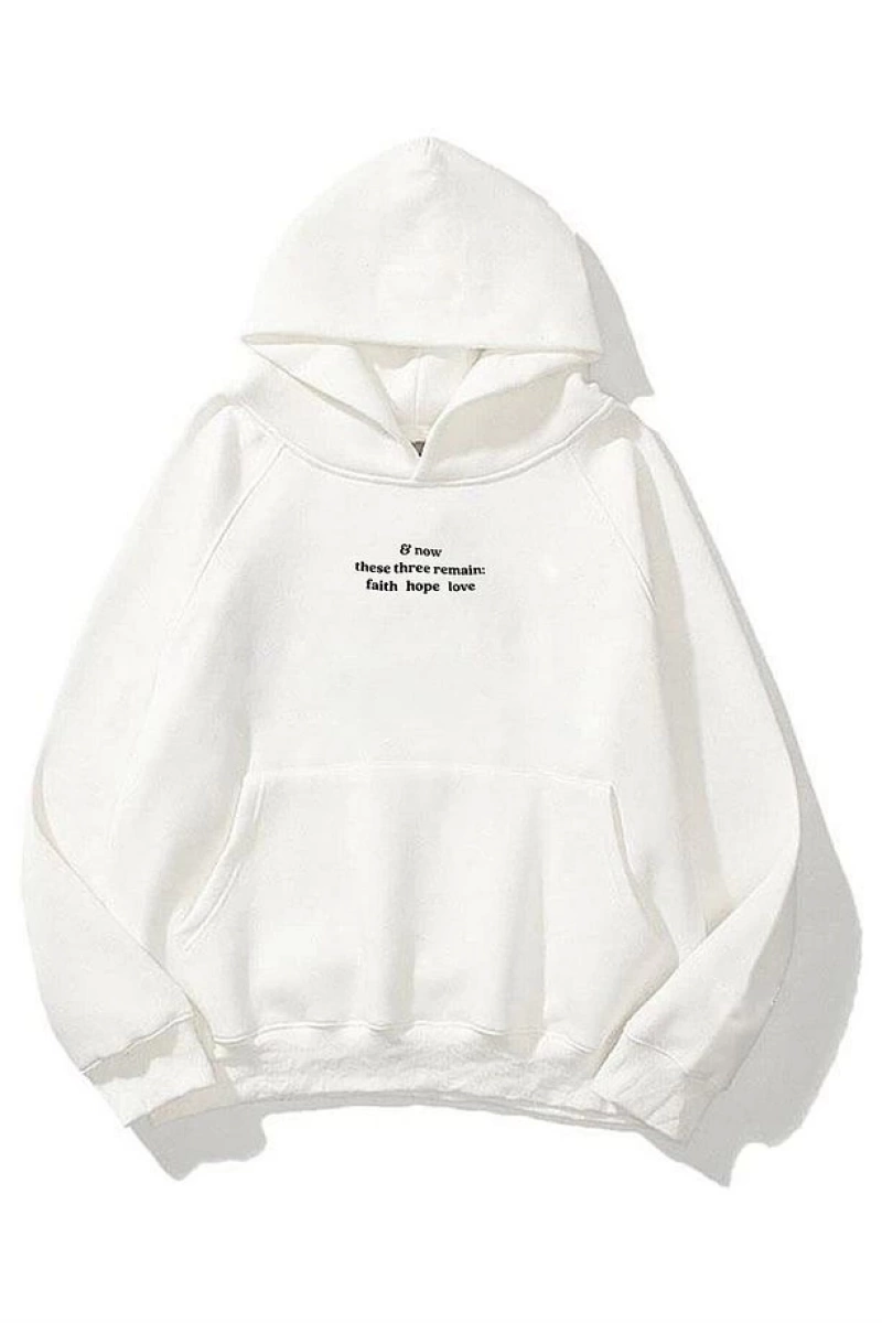 Unisex Hope Love Antrasit Sweatshirt Gri
