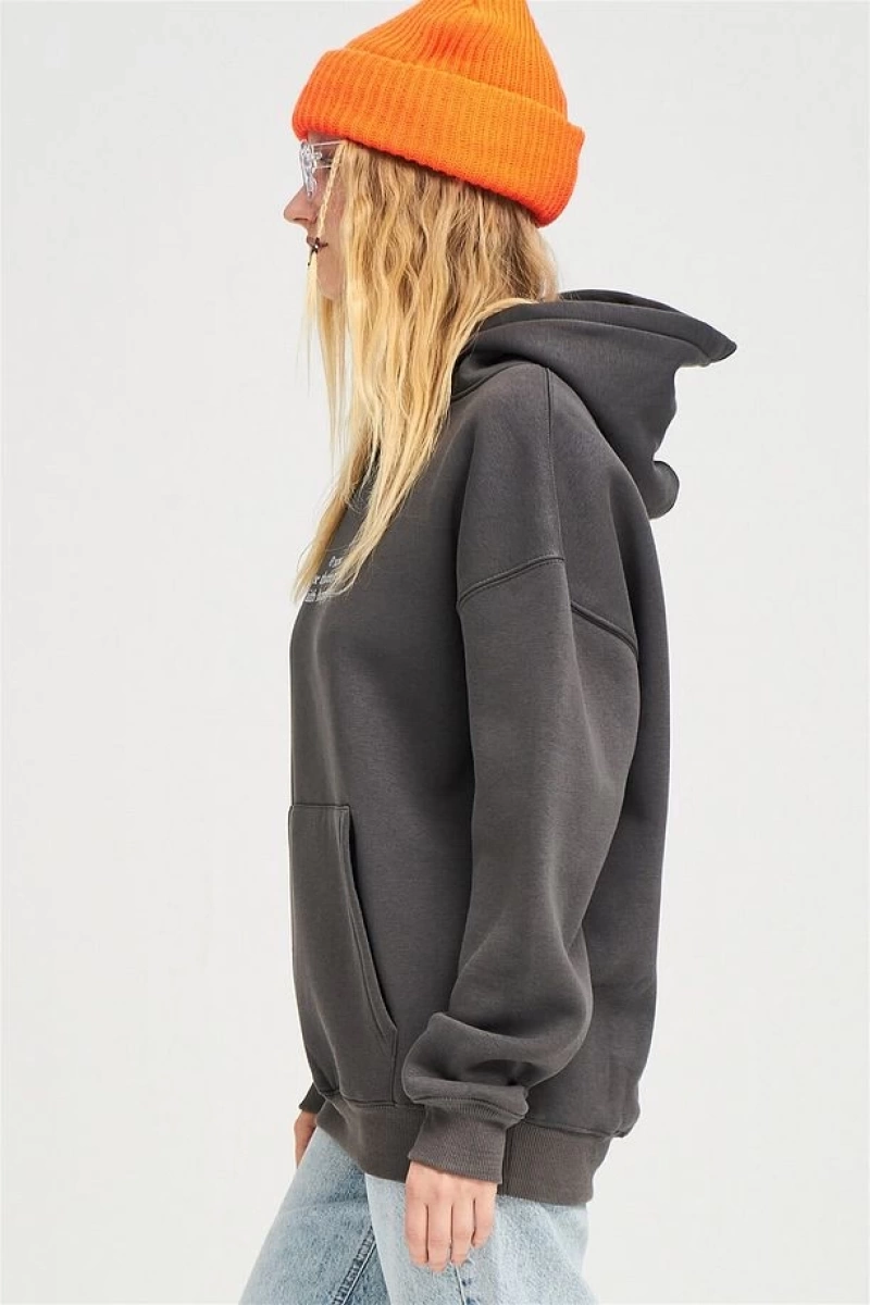 Unisex Hope Love Antrasit Sweatshirt Gri