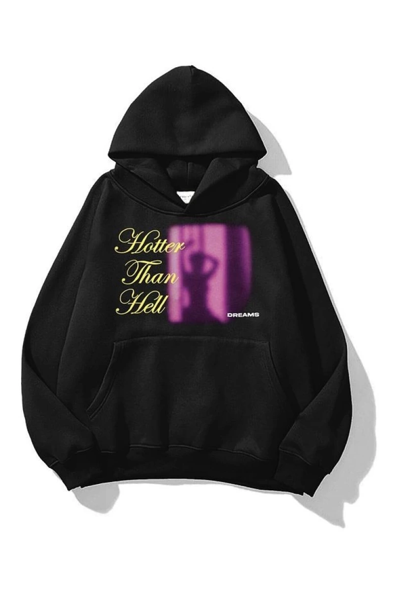 Unisex Hotter Than Hell Sweatshirt Siyah