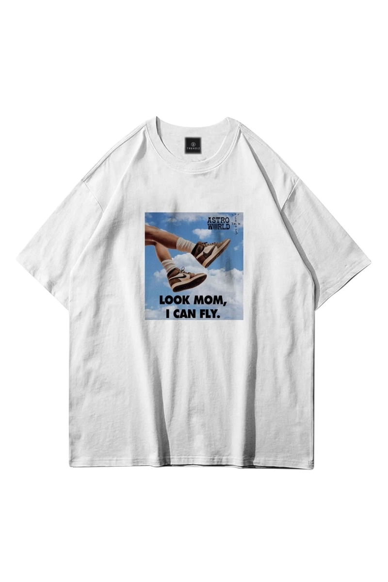 Unisex I Can Fly Air Beyaz Tshirt