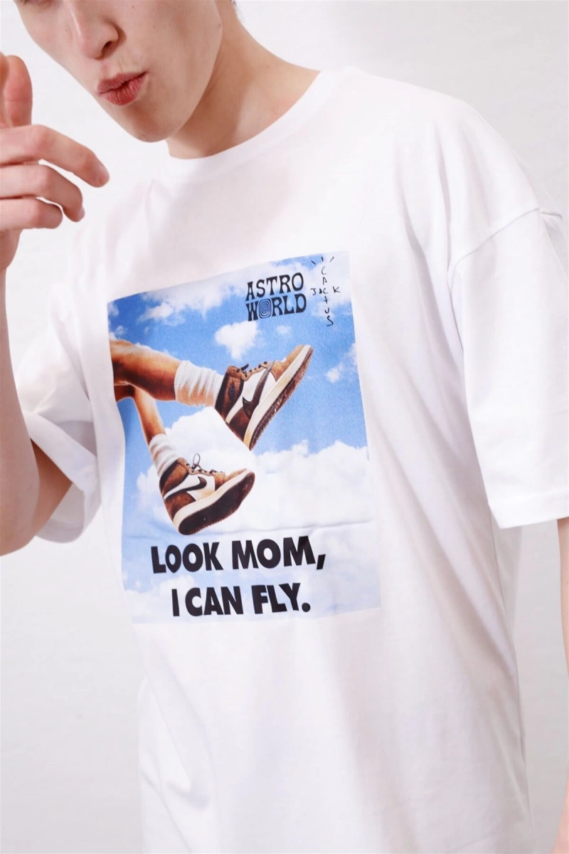 Unisex I Can Fly Air Beyaz Tshirt