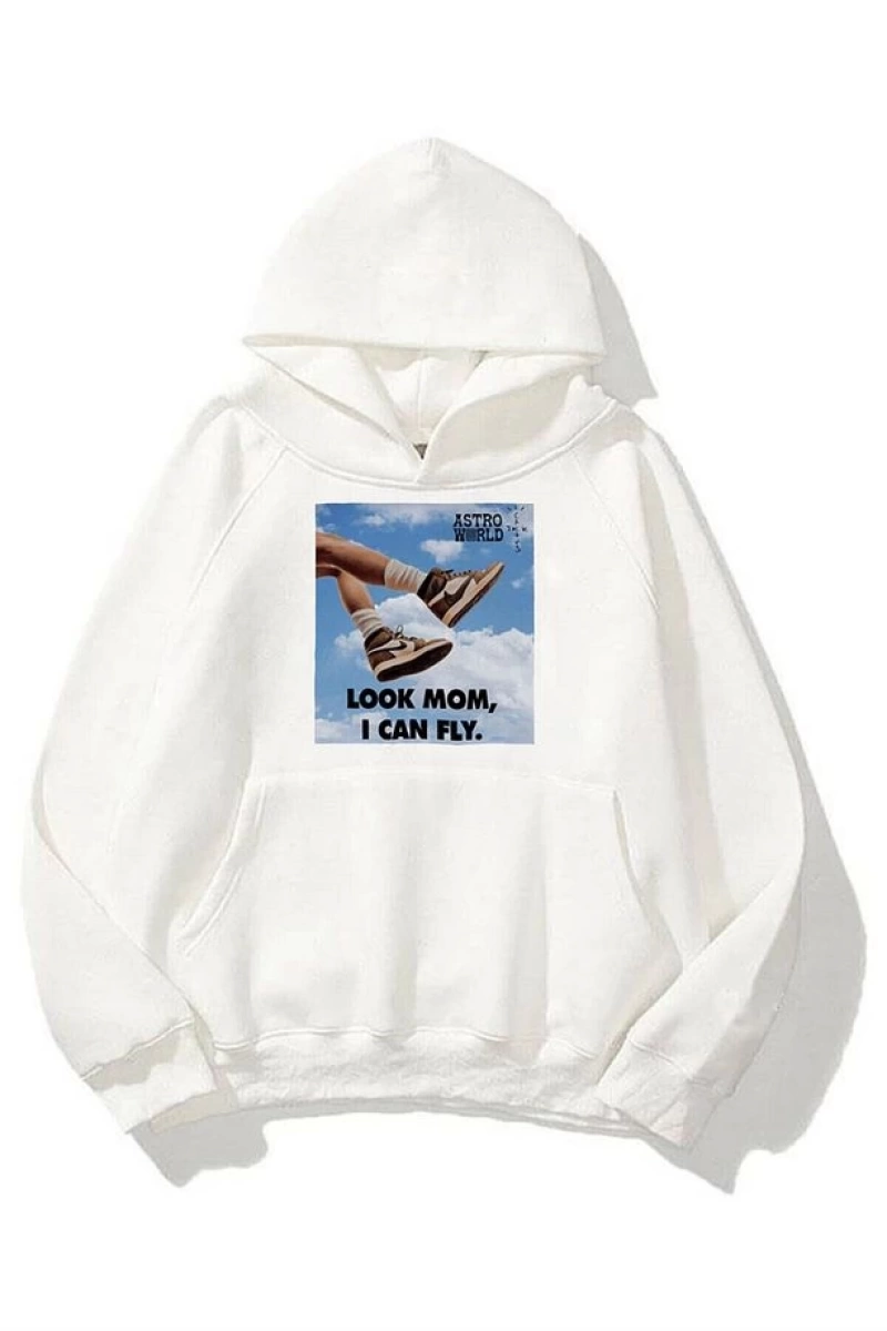 Unisex I Can Fly Air Unisex Sweatshırt Beyaz