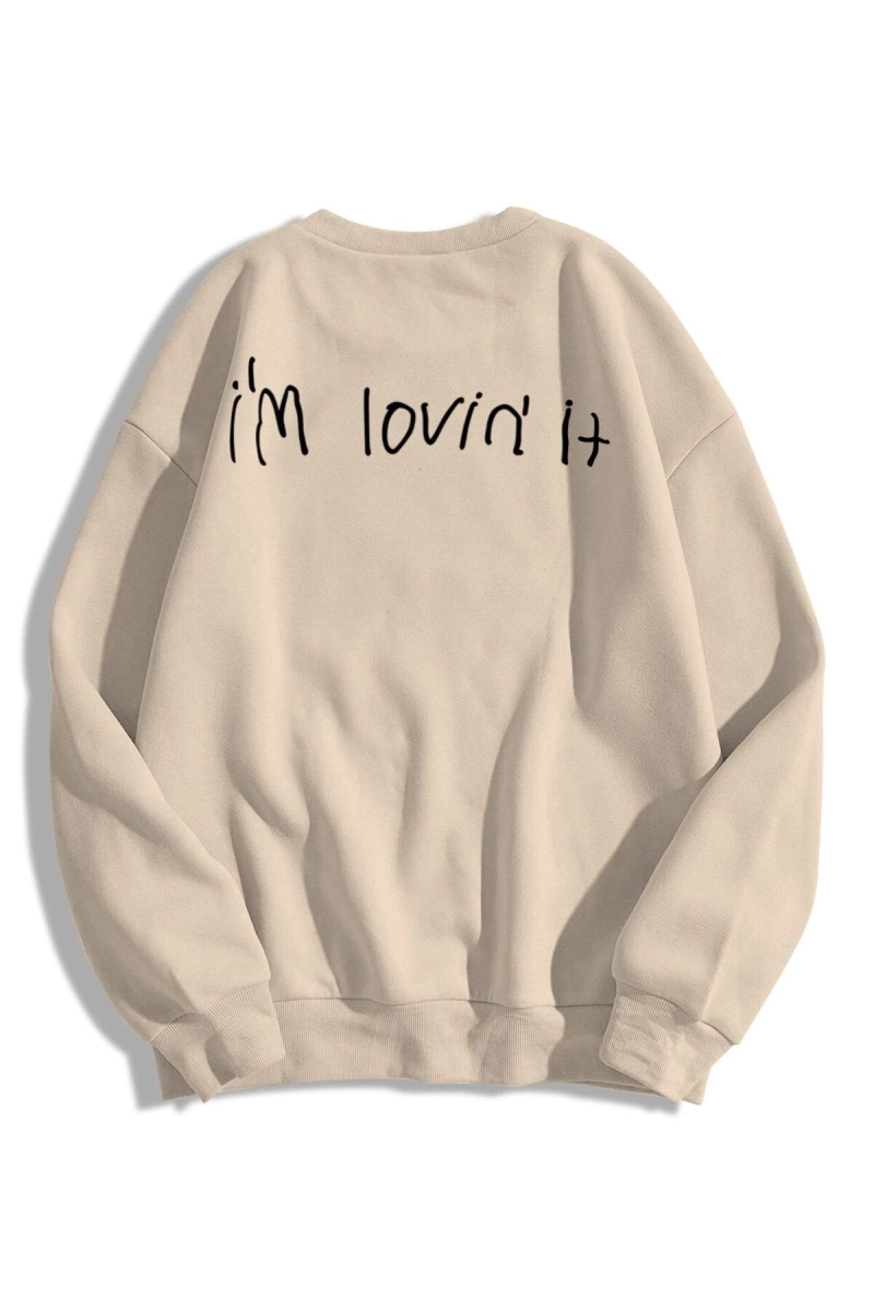 Unisex Im Lovin It Bisiklet Yaka Sweatshirt