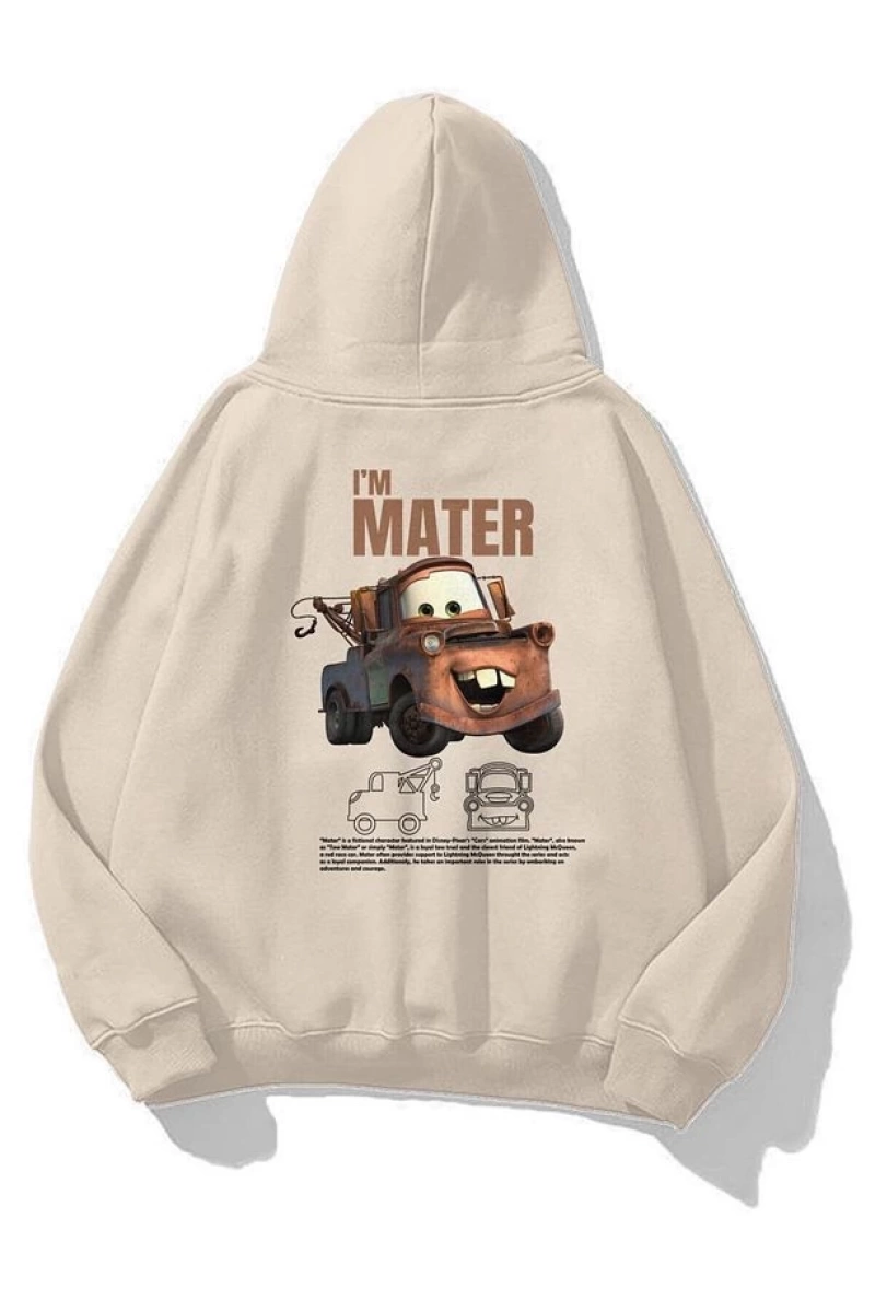 Unisex Im Sally Cars Sweatshirt Beyaz
