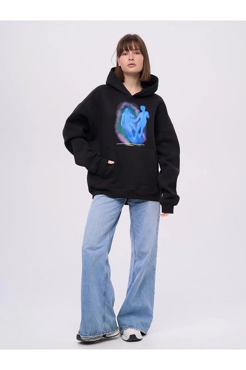Unisex in the Beginning Sweatshirt Siyah