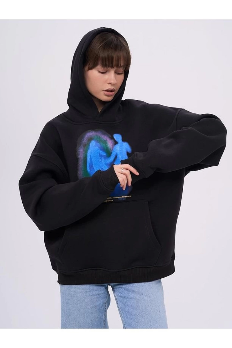 Unisex in the Beginning Sweatshirt Siyah