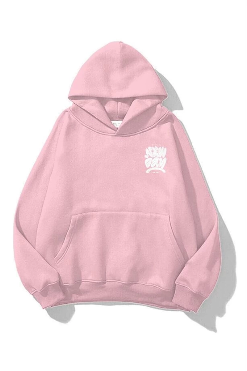 Unisex Its A New Day Sweatshirt Hoodie Pembe