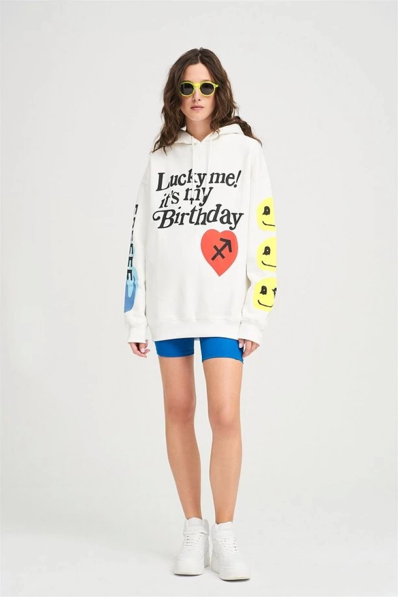 Unisex Its My Birthday Beyaz Sweatshirt Beyaz