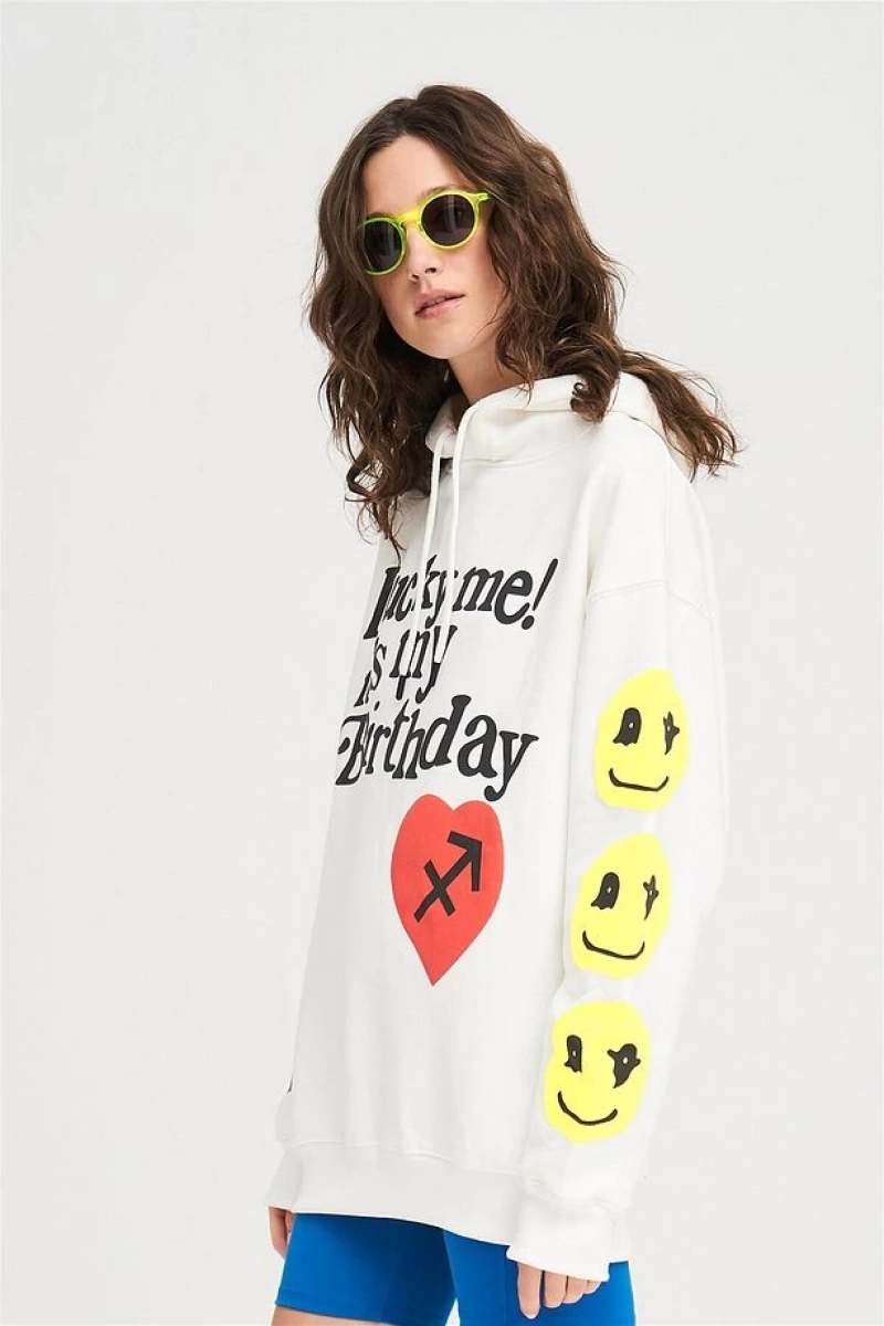 Unisex Its My Birthday Beyaz Sweatshirt Beyaz