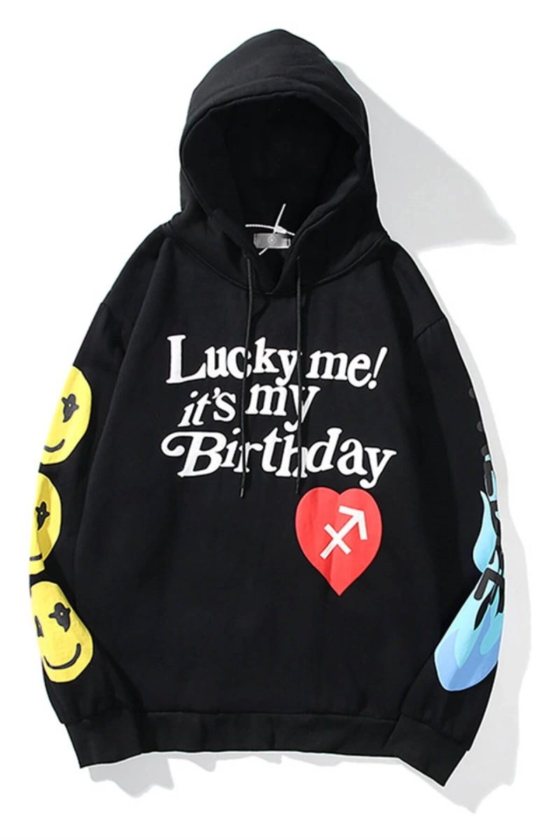 Unisex Its My Birthday Siyah Sweatshirt