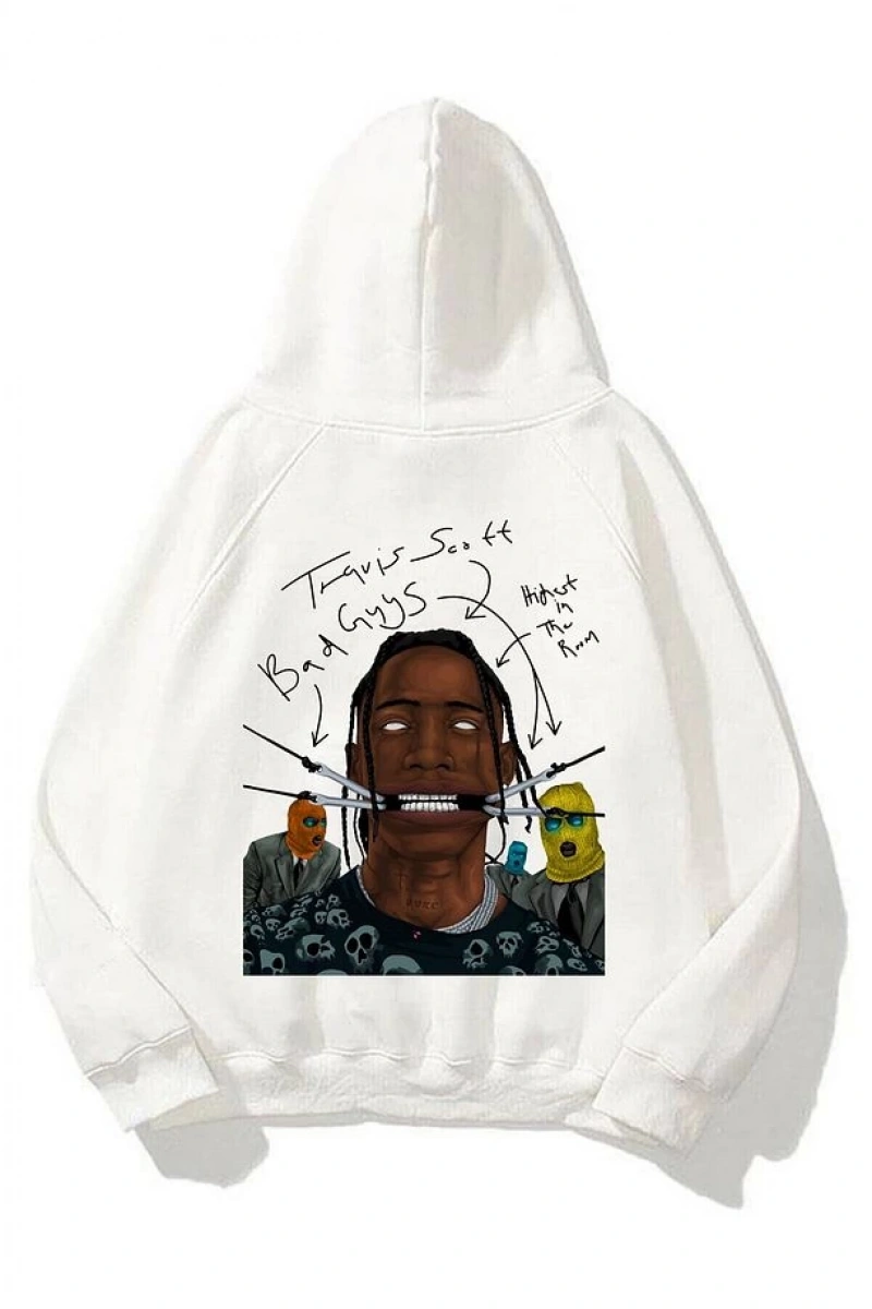 Unisex Jackboys Travis Scott Siyah Sweatshirt Siyah
