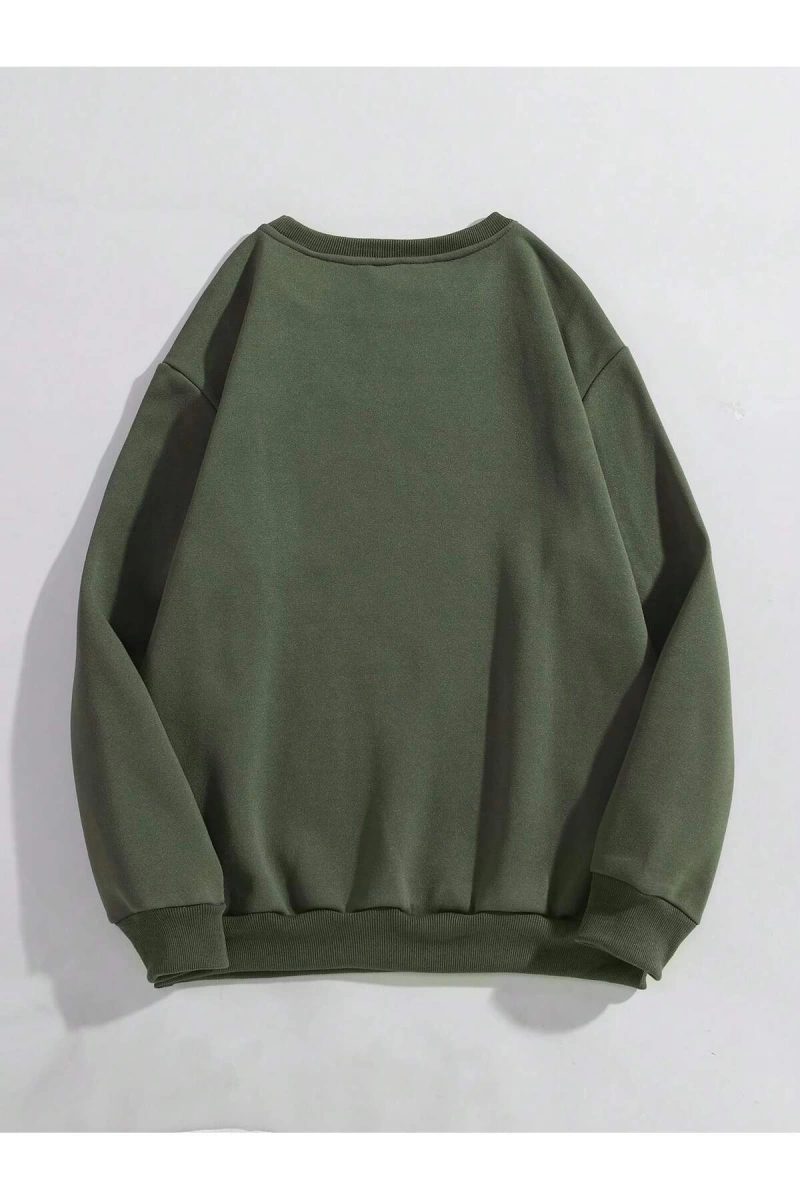 Unisex Kadın/Erkek Grunge Punk Sloganlı ve Şekil Grafikli Sweat
