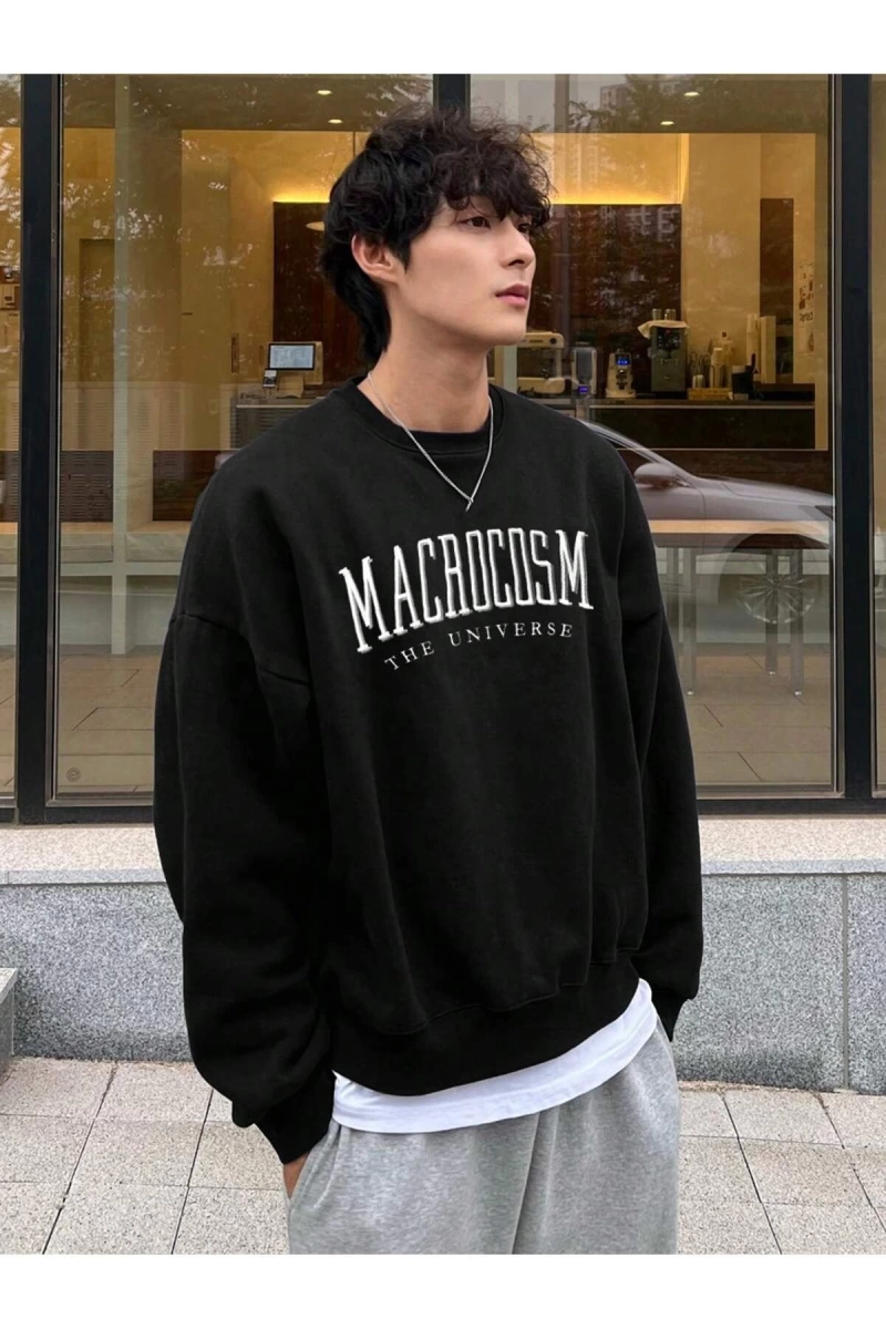 Unisex Kadın/Erkek Harajuka Sokakt Yazılı Grafik Sweat