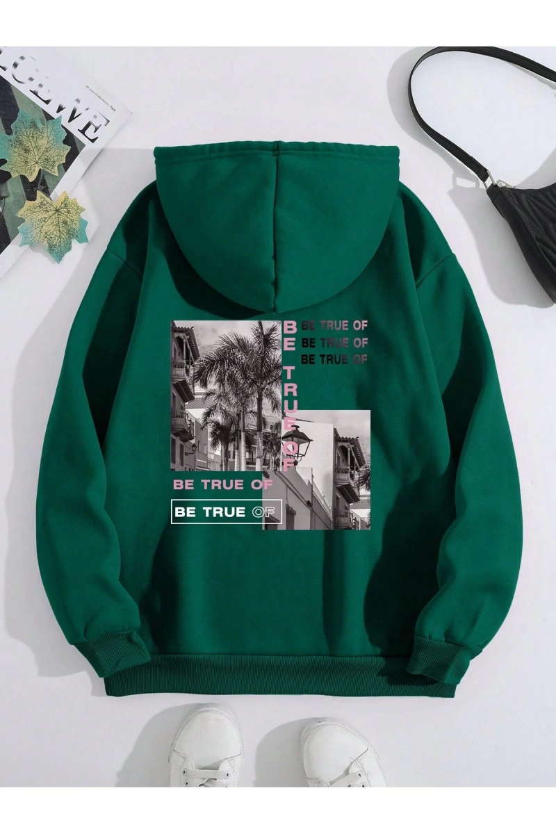 Unisex Kadın/Erkek Harajuka Sokakt Yazılı Grafik Sweat