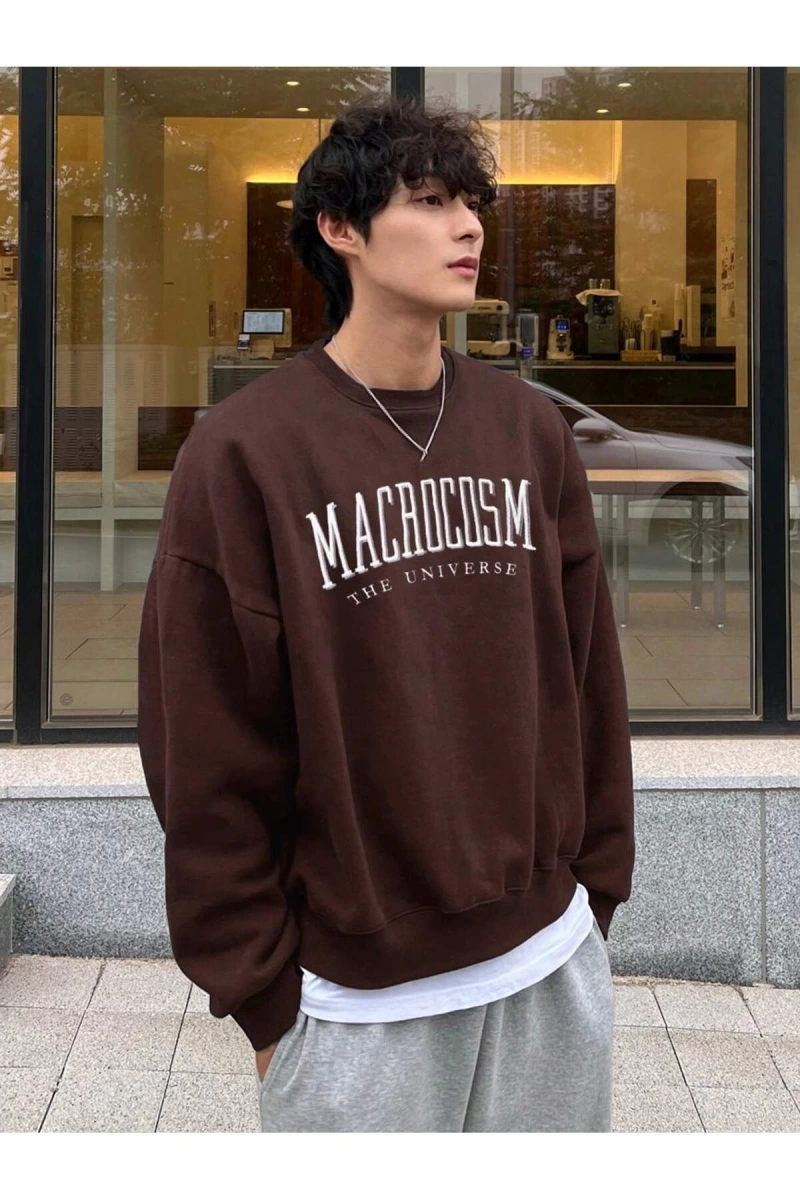 Unisex Kadın/Erkek Harajuka Sokakt Yazılı Grafik Sweat