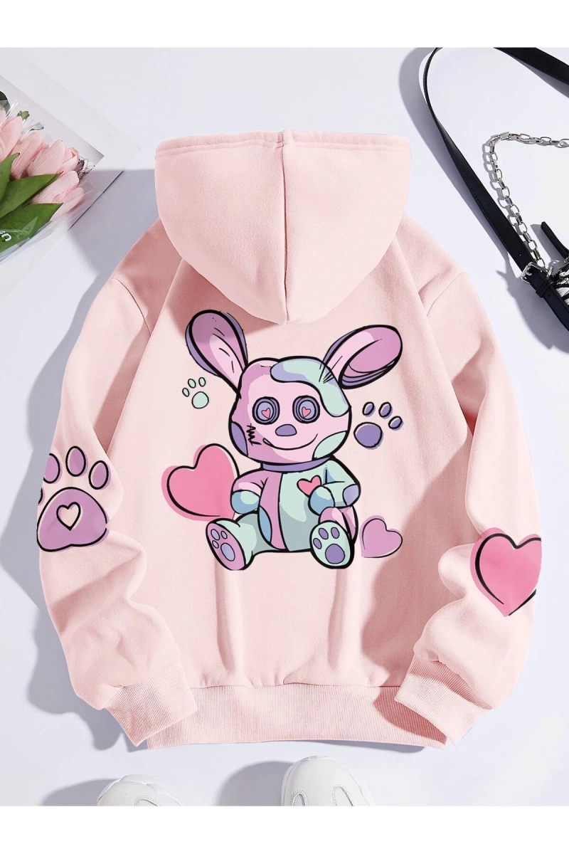 Unisex Kadın/Erkek Harajuka Sokakt Yazılı Grafik Sweat