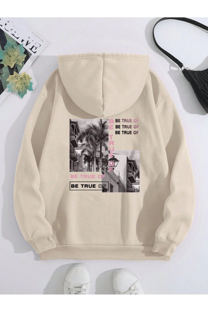 Unisex Kadın/Erkek Harajuka Sokakt Yazılı Grafik Sweat