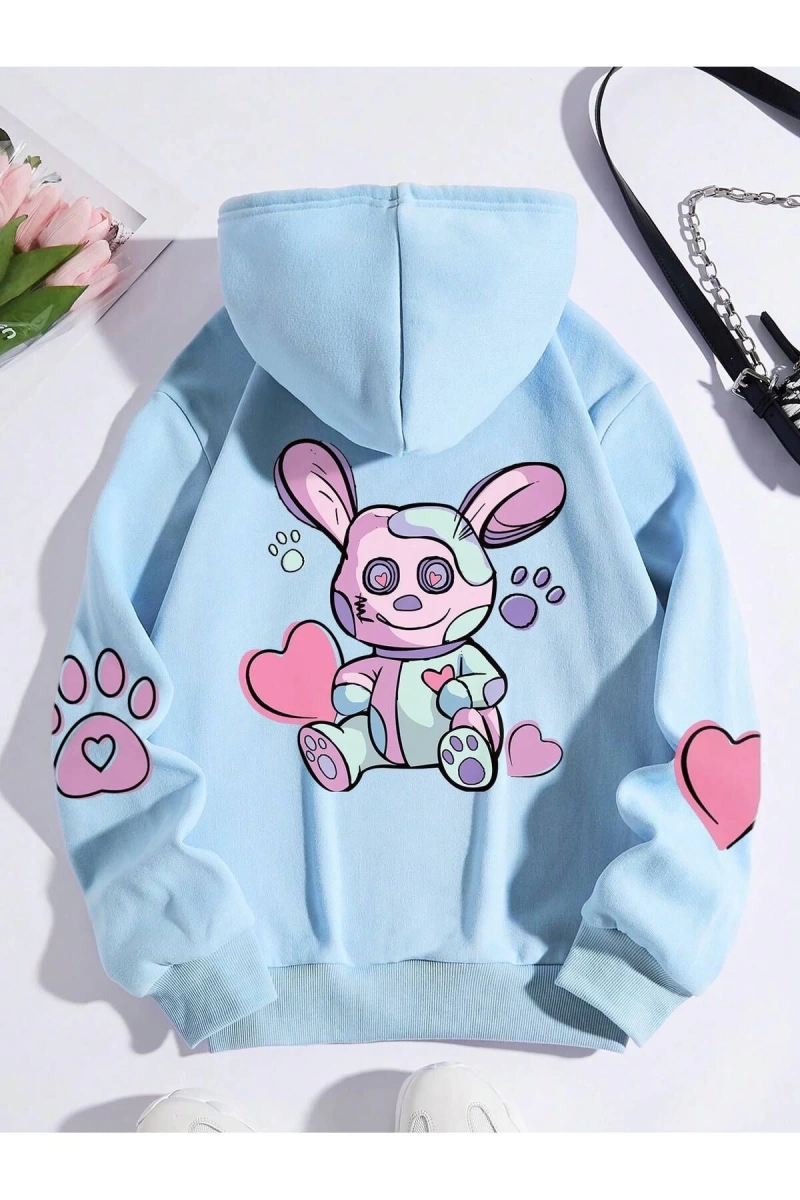 Unisex Kadın/Erkek Harajuka Sokakt Yazılı Grafik Sweat