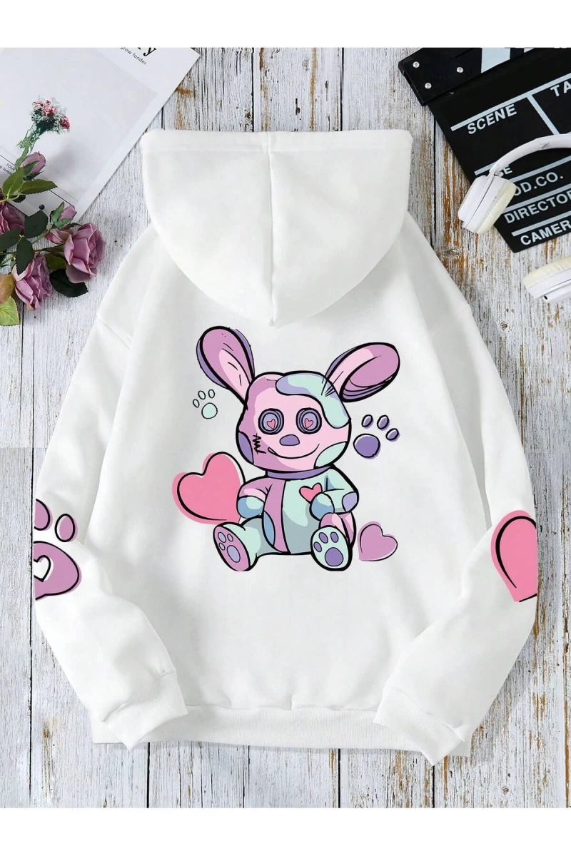 Unisex Kadın/Erkek Harajuka Sokakt Yazılı Grafik Sweat