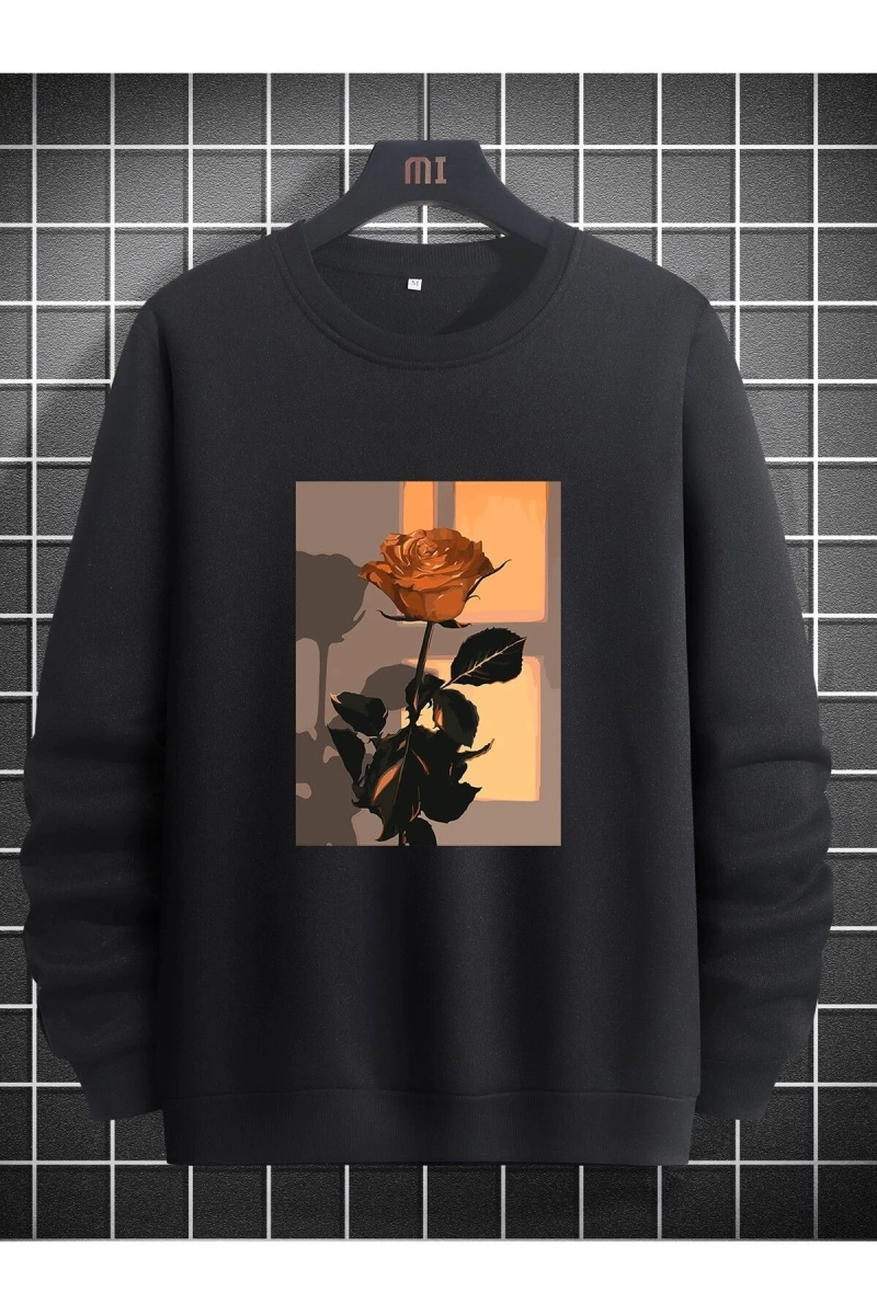 Unisex Kadın/Erkek Harajuka Sokakt Yazılı Grafik Sweat