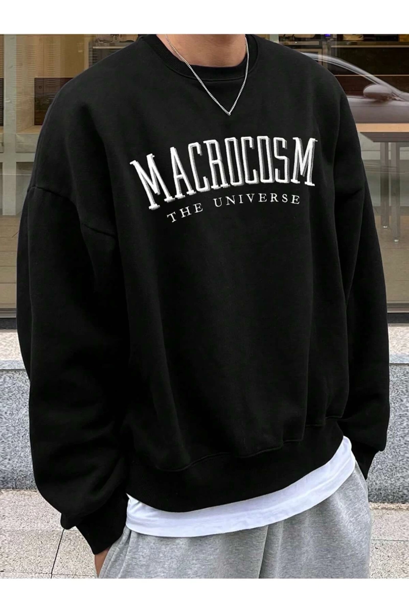 Unisex Kadın/Erkek Harajuka Sokakt Yazılı Grafik Sweat