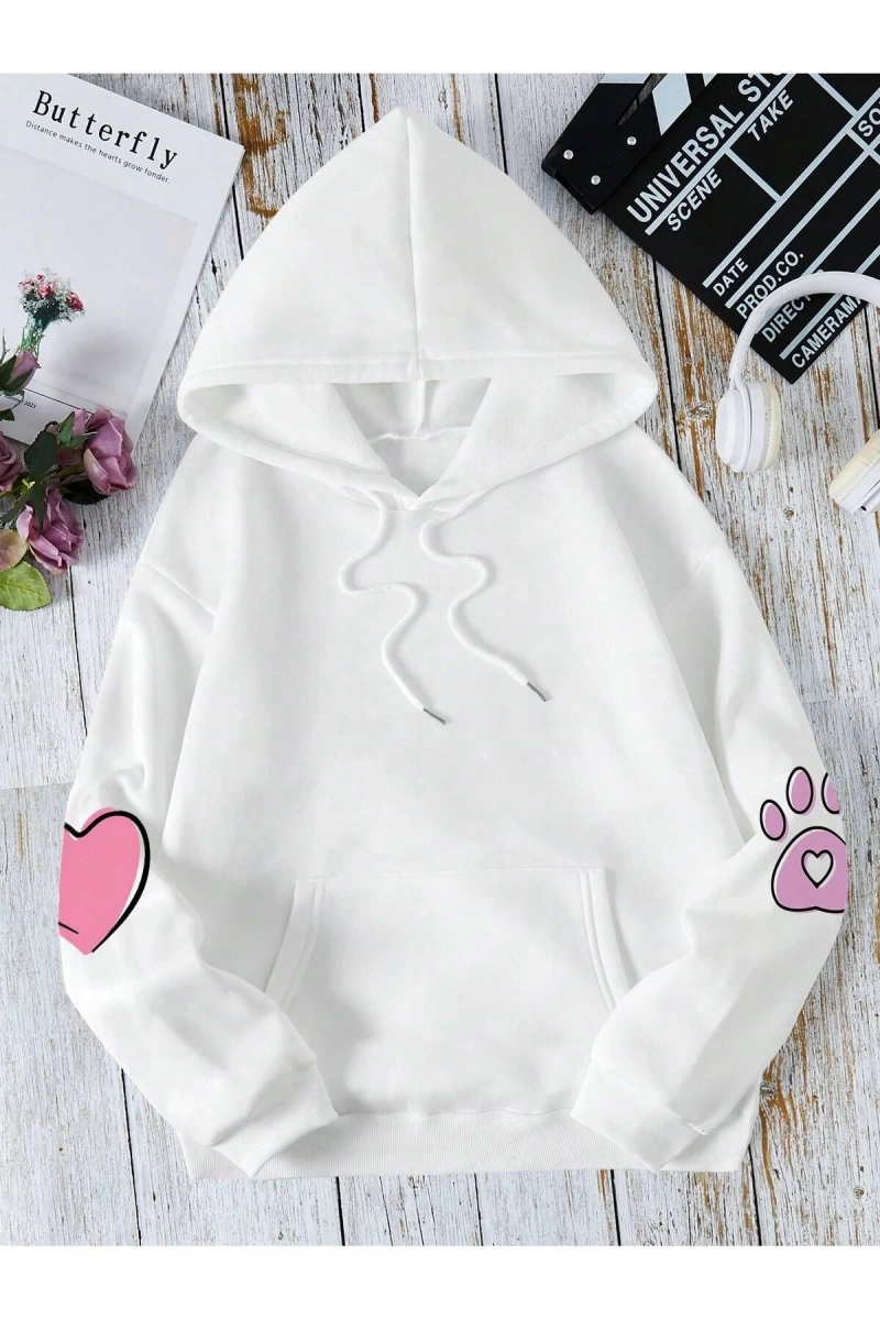 Unisex Kadın/Erkek Harajuka Sokakt Yazılı Grafik Sweat