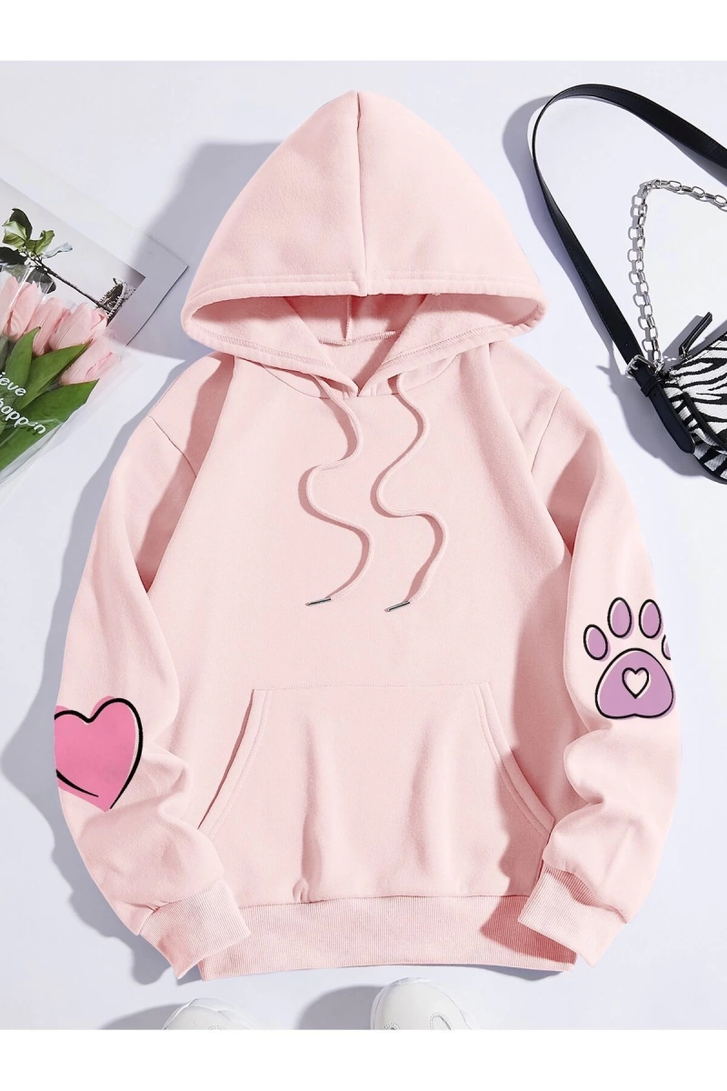 Unisex Kadın/Erkek Harajuka Sokakt Yazılı Grafik Sweat